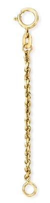 Pure Collection by Ross-Simons 1.8mm 14kt Yellow Gold Rope-Chain Necklace Extender. 2 inches