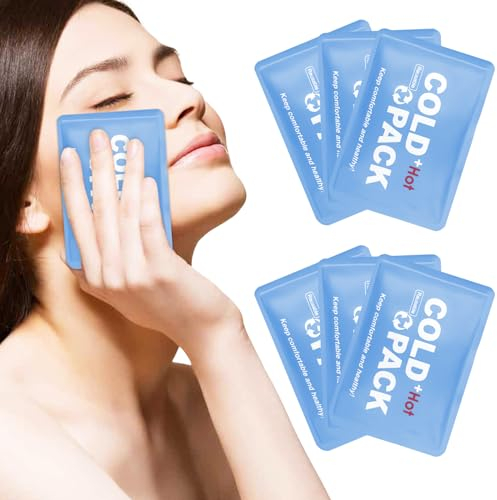 Lectorias Blau Kühlpads Gel, Kühlpack zum Knicken, Kühlakku Sofort Kältekompresse, Kühlkissen für Kalte und Heiße Kompressen, Cool Packs Wiederverwendbar, Kühlmanschette für Kühlen, Doppelseitigen