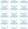 Mini Glass Food Storage Containers - 12 Pack 150 ml Small Glass Jars with Locking Lids - Airtight Food Containers - Freezer, Microwave, Dishwasher Safe