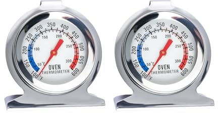 GroveEss Stainless Steel Dial Home Kitchen Oven Thermometer,Monitoring Oven Temperature Gauge,Portable Food Cooking Baking Thermostat,Temperature 50-300℃ Measurement Range