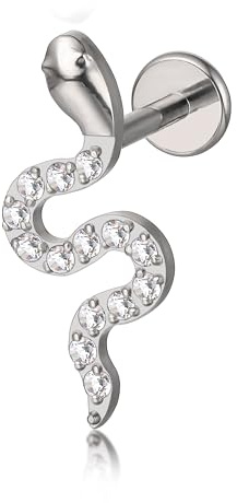 limerencia 18G Piercing Tragus, Piercing Lèvre Titane Médical avec Tiges 6mm 8mm 10mm, Piercing Hélix Hypoallergénique Oreille, Labret Stud pour Nombril Langue Sourcil Lèvre Septum Nez.