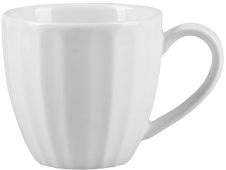 GENEVIEVE LETHU 535983 Tasse 9 cl en Grès - Collection DOUX SOUVENIRS - Ø 6 cm H 5.5 cm - Coloris Blanc, décor Embossé
