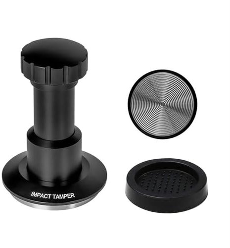 Gocoffun Impact Espresso - Prensador de café espresso de 51 mm, con resorte y retroalimentación de sonido, prensador de espresso de acero inoxidable constante de impacto para portafiltro de 51 mm