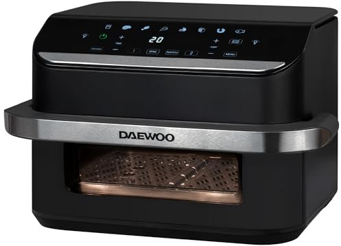 Daewoo Mega Drawer 10L Dual Air Fryer, Sync Finish & Match Cook, 8 Presets, Dual Drawer Cooking, Healthier Frying, Easy Clean Non-Stick, Family Size
