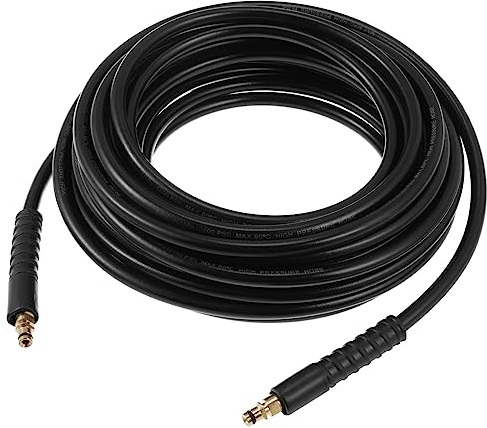 HOLIDYOYO 15m Tubo Flessibile Per Pulizia Acqua Ad Alta Pressione Gomma Resistente All Usura Per Idropulitrice Auto Pavimenti Piscine