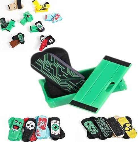 Aakluk Magnetic Mini Fingerboard | 3D Printed Fingerboard Obstacles, Spin, Flipe, and Roll Your Stress Away | Fun, Stress-Relieving & Portable | for Men Women