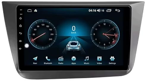 Autorradio Android 14 para Seat Altea 5P 2004-2015 Toledo 5P 3 2004-2009 Unidad Principal Bluetooth Navegación GPS Radio de 9 Pulgadas táctil GPS Navi Bluetooth WiFi FM Cámara de reversa (B,6G+128G)