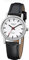 Regent Damen-Armbanduhr Elegant Analog Leder-Armband schwarz Quarz-Uhr Ziffernblatt weiß URF824