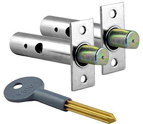 Yale Locks P2P444CH - 2 lucchetti di sicurezza (Visi Pack), finitura: Cromata lucida, confezione da 2