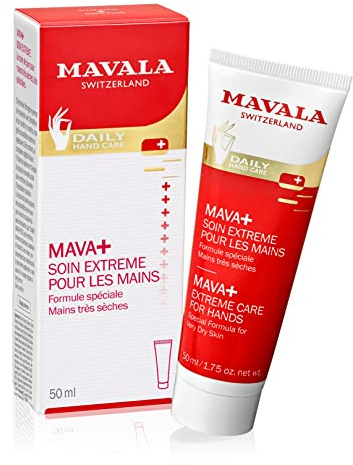 Mavala - Crème Mains Mava+ - Soin Concentré Quotidien - Mains Très Sèches et Abîmées - Formule Réparatrice Intense Apaisante - Tout Type de Peau - Sans Parfum - 50ml