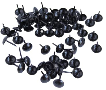 Telliswelt 100 Qualitäts Ziernägel Polsternägel Nagel - Made in Germany- 11mm schwarz lackiert