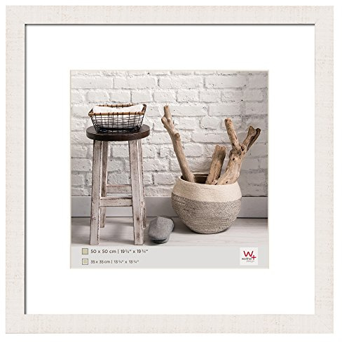 walther design Bilderrahmen polarweiss 50 x 50 cm Home Holzrahmen HO550V