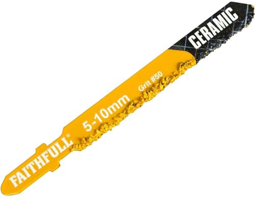 Faithfull JB150RIFF Jigsaw Blade TCT Riff Tile Cutting (Pack of 5), Silver,black,white