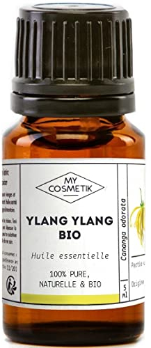 MY COSMETIK - Ätherisches Ylang-Ylang-Öl - Aus biologischem Anbau - HEBBD/HECT chemotypisiert - 100% rein und natürlich - ECOCERT-zertifiziert - 10 ml