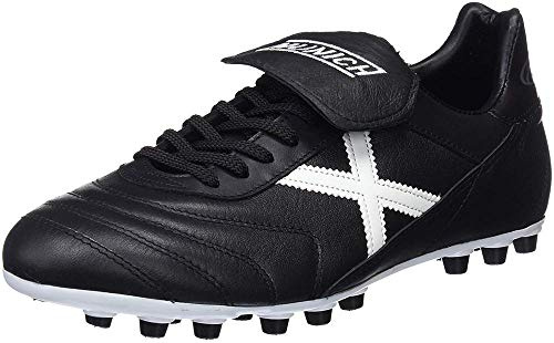 Munich Mundial U25, Botas de fútbol Unisex Adulto, Negro (Negro/Blanco), 42 EU