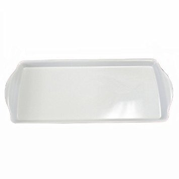 ScandinavianShoppe Almond Cake Tray, 15 x 6 1/2 x 1, White, Plastic, Rectangular