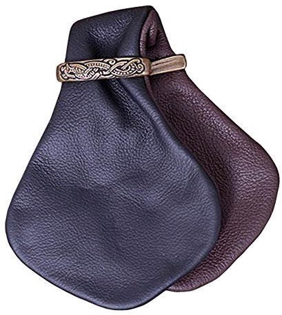 Porte-monnaie médiéval - Motif chat d'argent - Chazza LARP