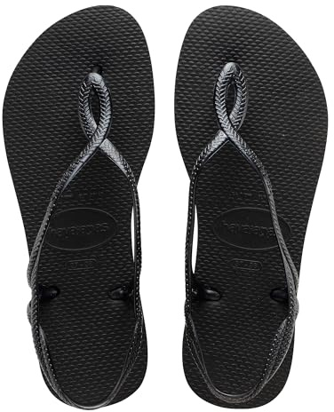 Havaianas - Luna, Sandalias Cómodas, Estilosas y Funcionales, Ajuste Seguro en Tobillo, Tiras Trenzadas y Suela Antideslizante, Mujer