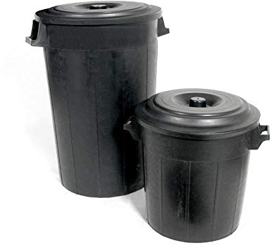 Stefanplast Poubelle avec Couvercle en Plastique Noire 50 l Noir