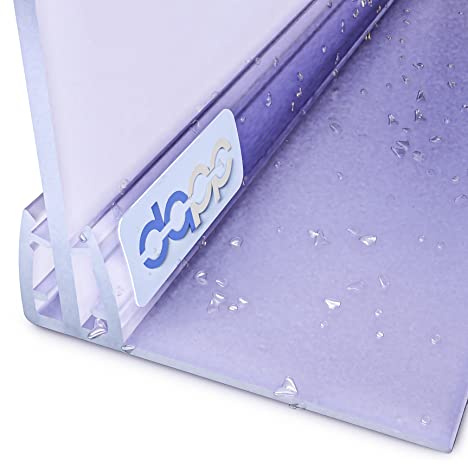 Duschdichtung 50cm – Dichtung für 6mm – 8mm Glastür Stärke – UK02 – Wasserablaufprofil Wasserabweisprofil – Duschabdichtung Duschwand – Ersatzteile für Duschkabine – Transparent