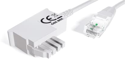 COXBOX 15 m DSL Kabel Fritzbox, Speedport, Easybox - TAE Kabel RJ45 weiß - VDSL ADSL WLAN Router-Kabel mit Twisted Pair für eine zuverlässige Verbindung