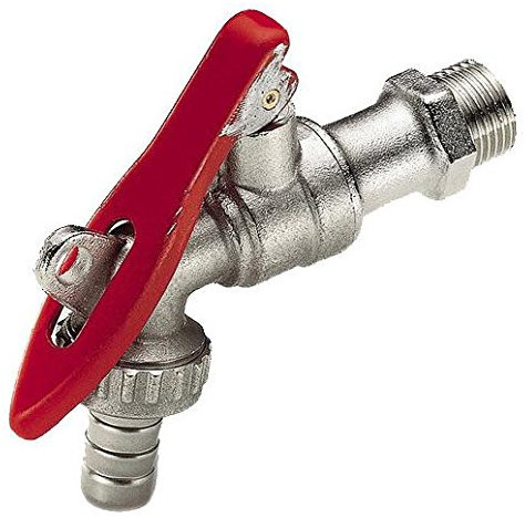 RUBINETTO A SFERA - 1/2 - 170 GR CON PORTAGOMMA E PORTA LUCCHETTO TUBO ACQUA