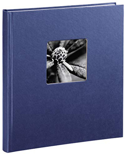 Hama Fotoalbum Fine Art 29 x 32 cm, 50 Seiten (25 Blatt), mit Ausschnitt für Bildeinschub, blau