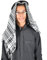 Egypt Bazar Traditionelle Arabische Kopfbedeckung Scheich - Araber Kopftuch- Karnevalskostüm/Farbe: schwarz-Weiss
