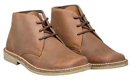 Roamers LEONARD Mens Desert Boots Brown
