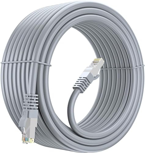 MutecPower Cable de red ethernet Cat5e con conector RJ45-20 metros - FTP - CCA - Gris - 20m