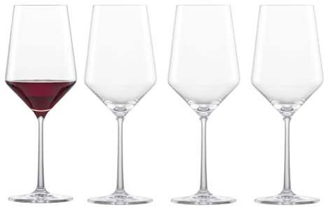 ZWIESEL GLAS Pure Cabernet Red Wine Glass (Set of 4), Graceful Wine Glasses for Red Wine, Dishwasher-Safe Tritan Crystal Glasses, Made in Germany (19 Ounce)