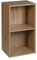 Bücherregal mit 4 Regalböden, holz, eiche, 2 Ablagefächer