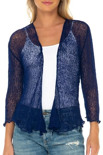 SHU-SHI - Sheer Cardigan - for Women - Lightweight Knitted Top