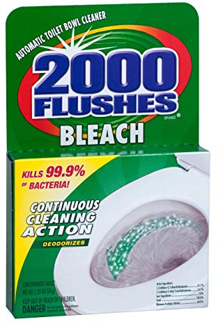 2000 Flushes Blue Plus Bleach Automatic Toilet Bowl Cleaner, 1.25 OZ