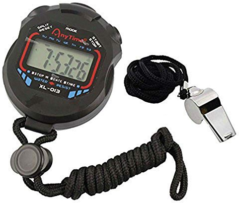Akoak Chronomètre numérique avec minuteur en acier inoxydable et dragonne