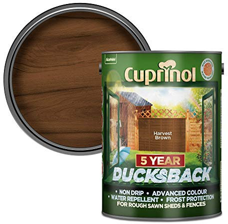 Cuprinol Ducksback Shed & Fence Paint - Harvest Brown - 5L