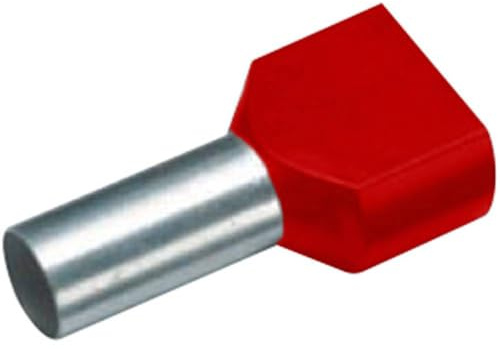 Cimco 182466 - Puntera engastar 3 2x1mm2 8mm rojo 15mm
