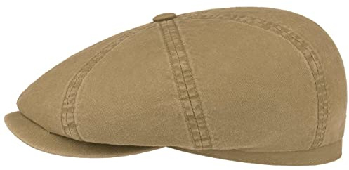 Stetson Hatteras Schirmmütze Uni einfarbig UV-Schutz 40 Nachhaltig Damen und Herren Frühling Sommer Khaki XL (60-61 cm)
