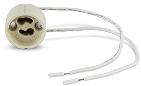 REV Keramik Fassung, Lampenfassung f. Halogenlampen 2St., 230 VAC, 2A, beige