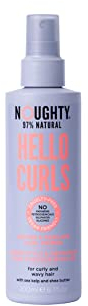 Noughty 97% Natural Hello Curl Define and Re-Shape Primer Vitamin Rich Formula for Curly and Wavy Styles with Sea Kelp and Shea Butter Sulphate Free Vegan Haircare 200 ml