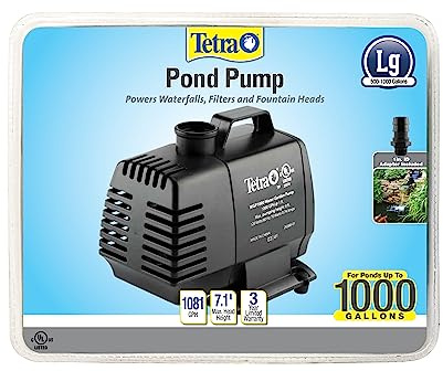 TetraPond Water Garden Pump, Powers Waterfalls/Filters/Fountain Heads