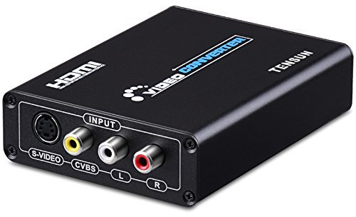 Tensun 3RCA AV CVBS Composite & S-Video R/L audio a HDMI convertitore adattatore Upscaler sostegno 720p/1080p per PS2 NES SNES Nintendo 64 sega Genesis S-Video / CVBS to HDMI