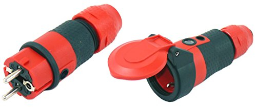 SET Schuko Ultra Pro Line Hightech Stecker und Kupplung ABL IP54 Handwerk, Baustelle & Industrie