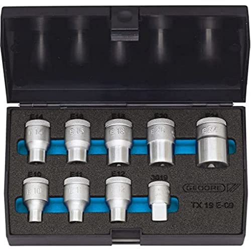 Gedore TX19E-09 1/2-Inch Socket Set - Silver (9-Piece)