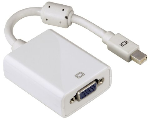 HAMA Cavetto adattatore Mini Display Port M/VGA F per Mac, compatibile Thunderbolt, doppia schermatura, ferrite, bianco