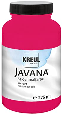 KREUL 8109-275 - Javana Seidenmalfarbe 275 ml, weinrot, hochpigmentierte und brillante Farbe auf Wasserbasis, mit fließend flüssigem Charakter, dringt tief in die Fasern ein