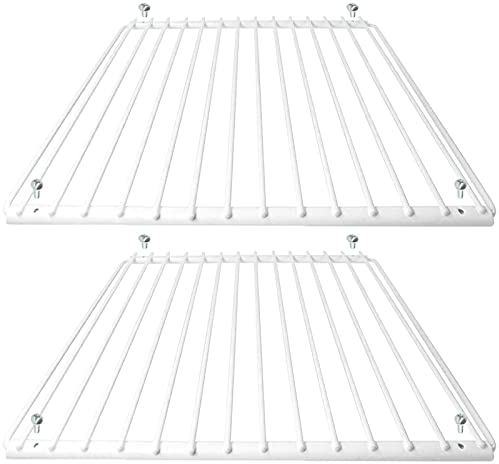 Spares2go recouvert de plastique étagère Rack pour réfrigérateur congélateur Daewoo (Blanc, Lot de 2)