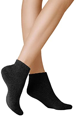KUNERT Damen Sneaker Socken Homesocks ohne Gummifäden Black 0070 39-42