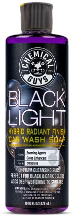 Chemical Guys CWS61916 Black Light Foaming Car Wash Soap(Works with Foam Cannons, Foam Guns or Bucket Washes)Safe for Cars,Trucks,Motorcycles,RVs&More,16 fl oz, Black Cherry Scent(packaging may Vary)