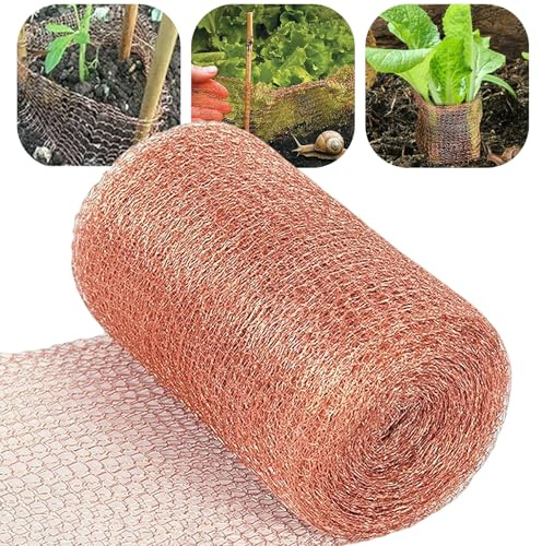 Copper Wire Mesh,Rodent Mesh,for Closing Gaps Around Gardens Windows Garage Door Corners Pipes, Etc.Wire wool mice for Indoors,Garden,127mm*6m